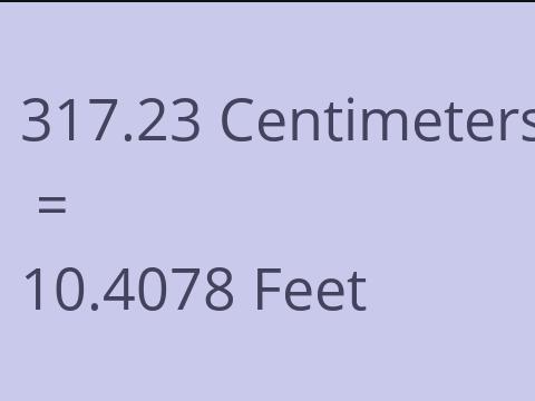 317.23 CM TO FEET