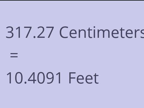 317.27 CM TO FEET