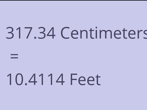 317.34 CM TO FEET