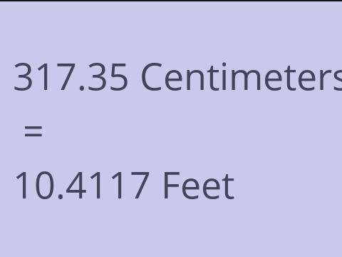 317.35 CM TO FEET