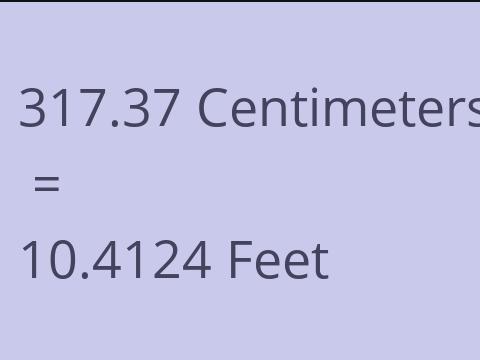 317.37 CM TO FEET