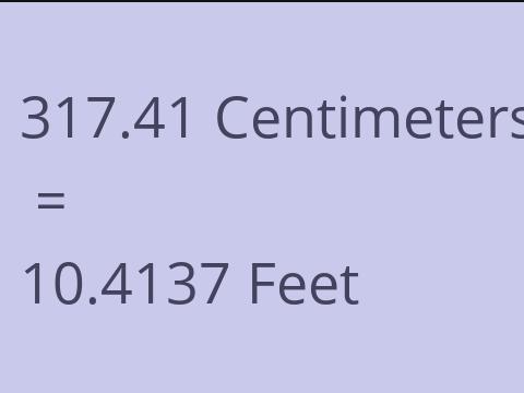 317.41 CM TO FEET