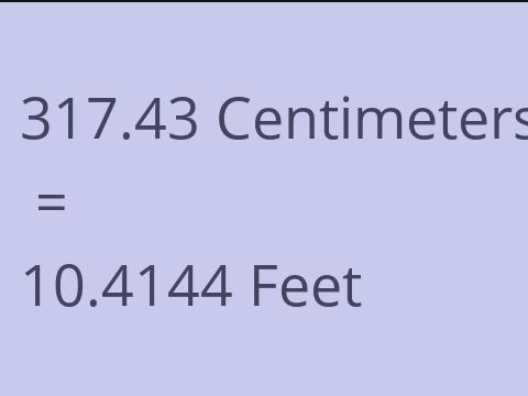 317.43 CM TO FEET