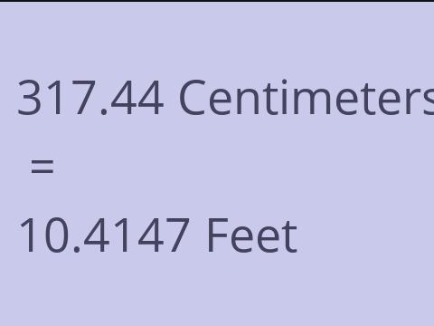 317.44 CM TO FEET