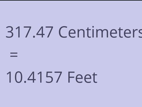 317.47 CM TO FEET