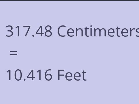 317.48 CM TO FEET