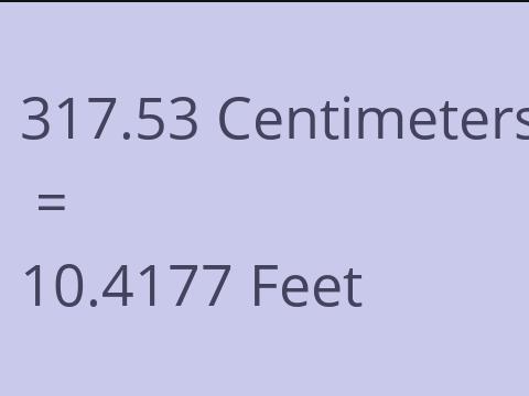 317.53 CM TO FEET