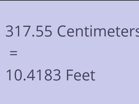 317.55 CM TO FEET