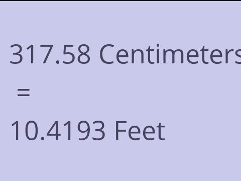 317.58 CM TO FEET