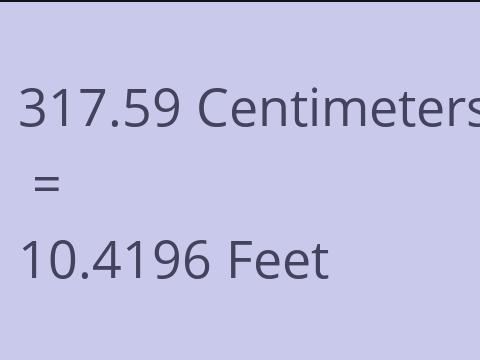 317.59 CM TO FEET