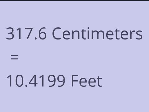 317.6 CM TO FEET