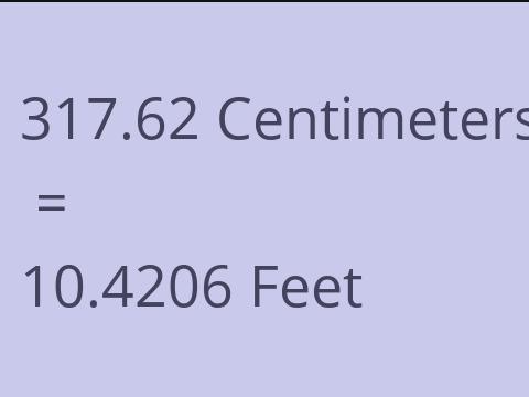 317.62 CM TO FEET