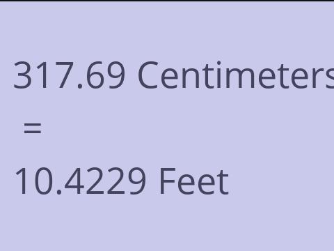 317.69 CM TO FEET