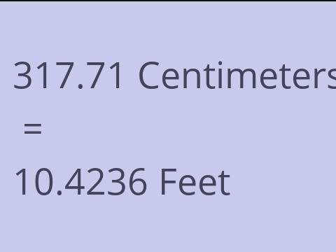 317.71 CM TO FEET