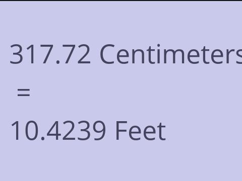 317.72 CM TO FEET