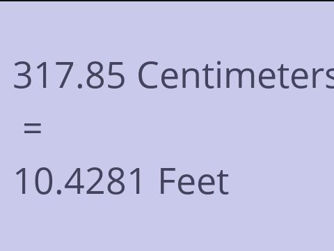 317.85 CM TO FEET