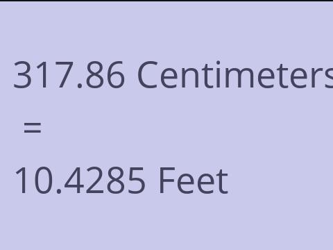 317.86 CM TO FEET