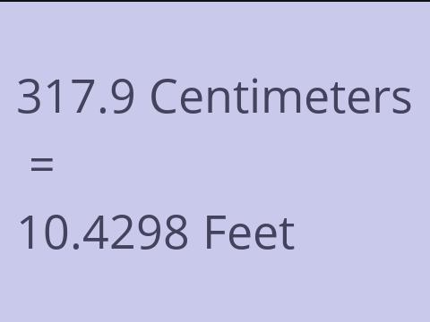 317.9 CM TO FEET