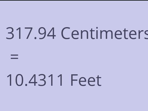 317.94 CM TO FEET