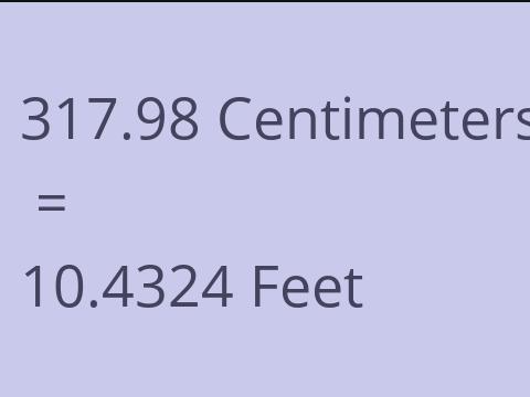 317.98 CM TO FEET