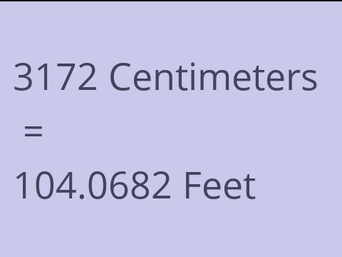 3172 CM TO FEET