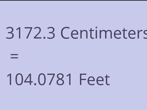 3172.3 CM TO FEET