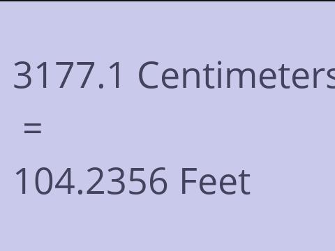 3177.1 CM TO FEET