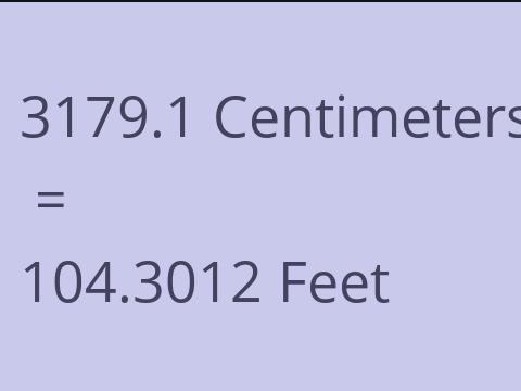 3179.1 CM TO FEET