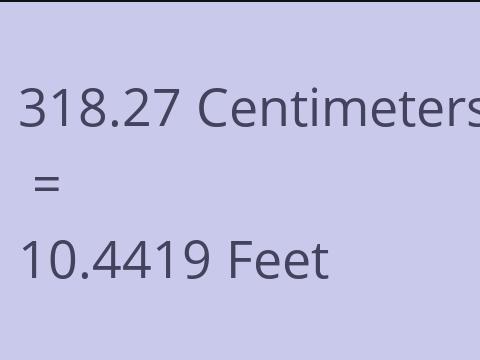 318.27 CM TO FEET