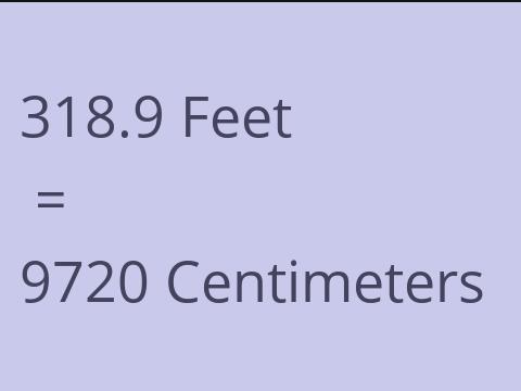 318.9 FEET TO CM