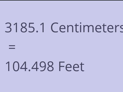 3185.1 CM TO FEET