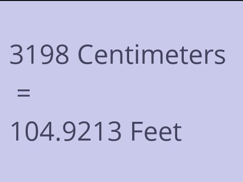 3198 CM TO FEET