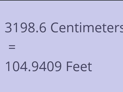 3198.6 CM TO FEET