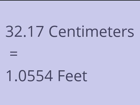 32.17 CM TO FEET