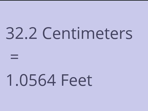 32.2 CM TO FEET