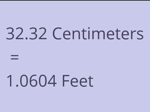 32.32 CM TO FEET