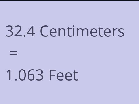 32.4 CM TO FEET