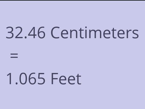 32.46 CM TO FEET