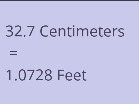 32.7 CM TO FEET