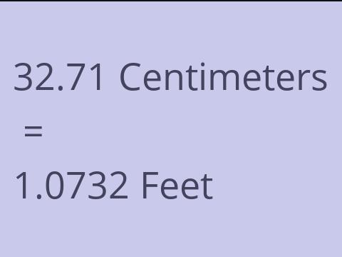 32.71 CM TO FEET