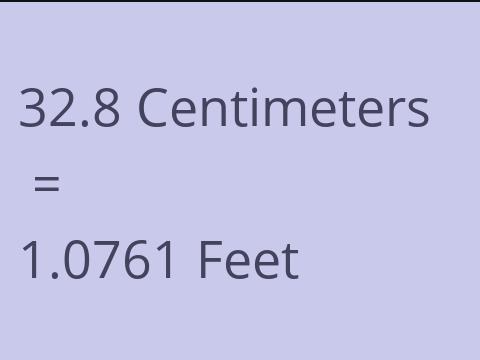 32.8 CM TO FEET