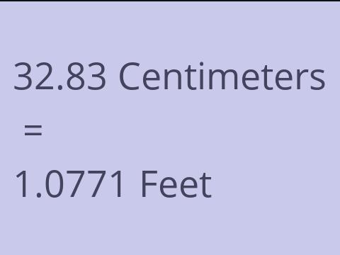 32.83 CM TO FEET