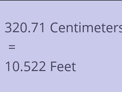 320.71 CM TO FEET