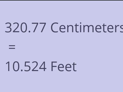 320.77 CM TO FEET