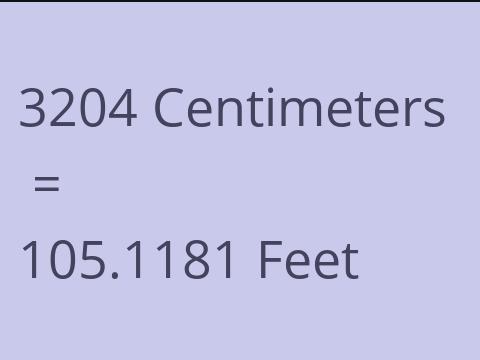 3204 CM TO FEET