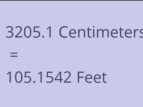 3205.1 CM TO FEET