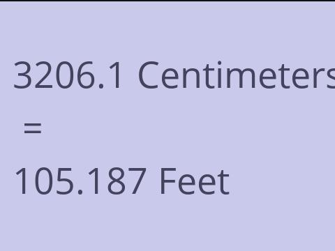 3206.1 CM TO FEET