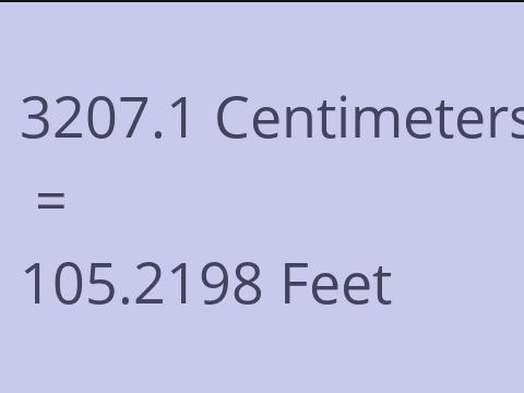 3207.1 CM TO FEET