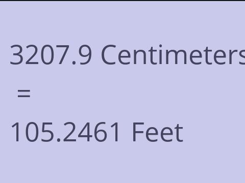 3207.9 CM TO FEET