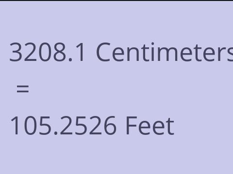 3208.1 CM TO FEET
